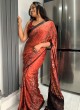 Anusha Nair Displays Elegant Maroon Ajrakh Print Saree